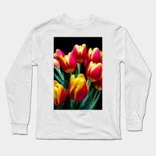 Gold And Red Tulip Bunch Long Sleeve T-Shirt